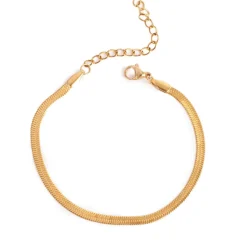 Armbånd, snake chain, Gull