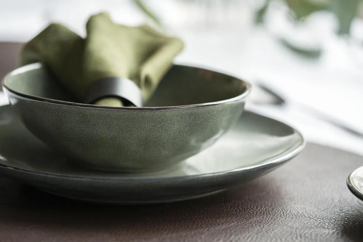 Asjett Iben 21 cm grønn-blå