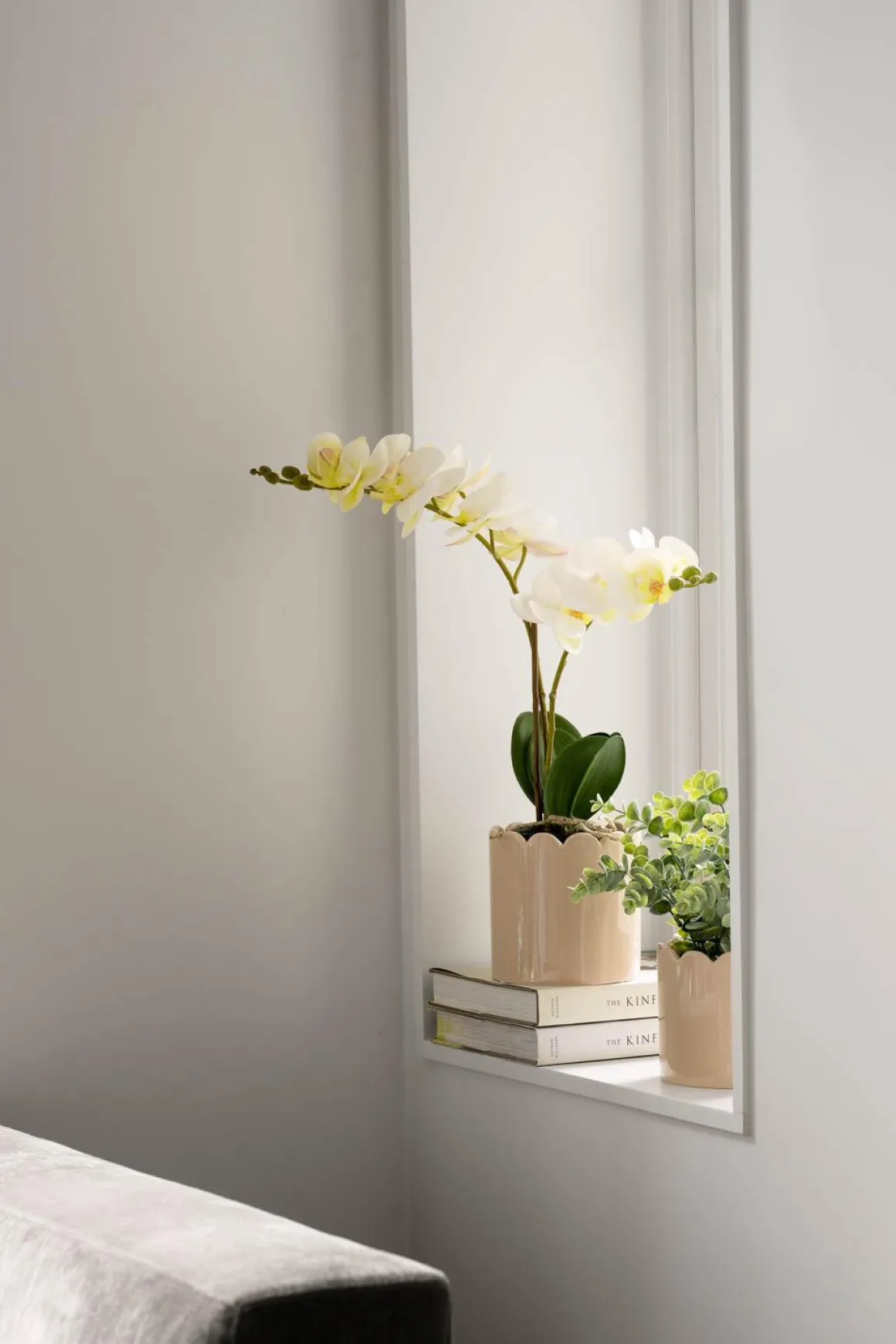 Blomsterpotte Scallop, beige