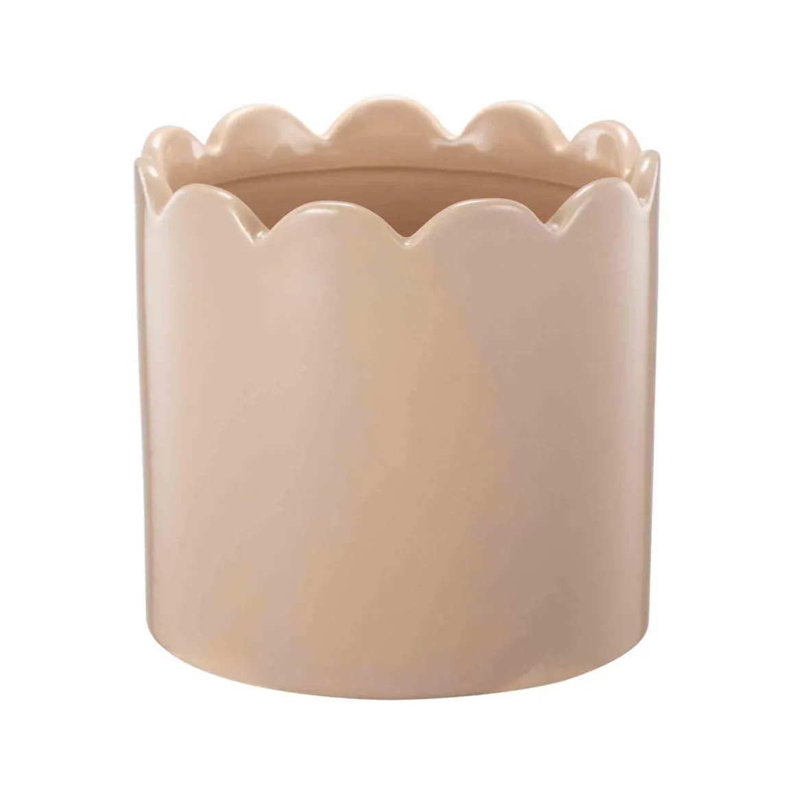 Blomsterpotte Scallop 13,5cm, beige