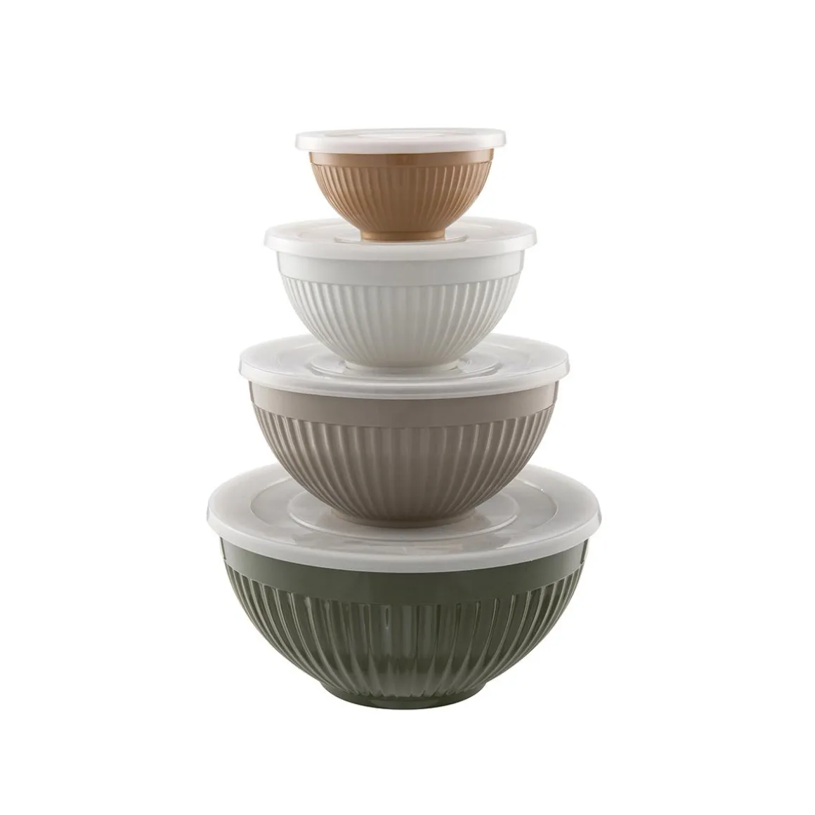 Bollesett med lokk, 4 stk