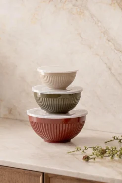 Bollesett 3pk multi rød