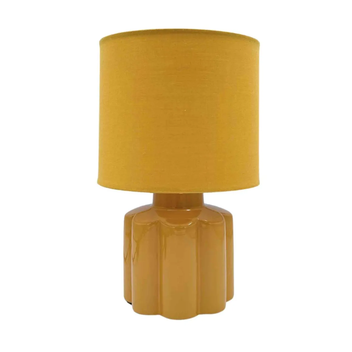 Bordlampe Flower 25 cm gul