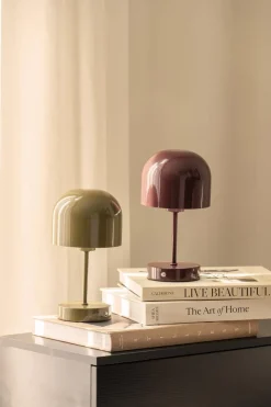 Bordlampe Napoli oppladbar 24 cm burgunder