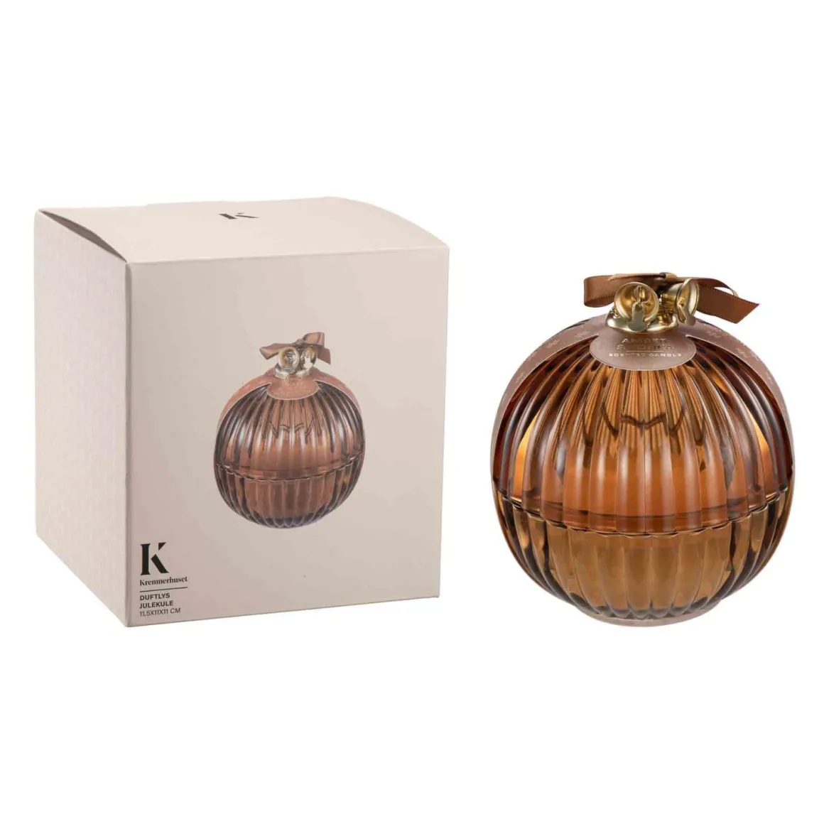 Duftlys julekule Amber & Tonka