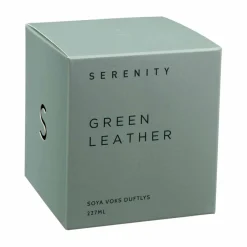 Duftlys Serenity Green leather