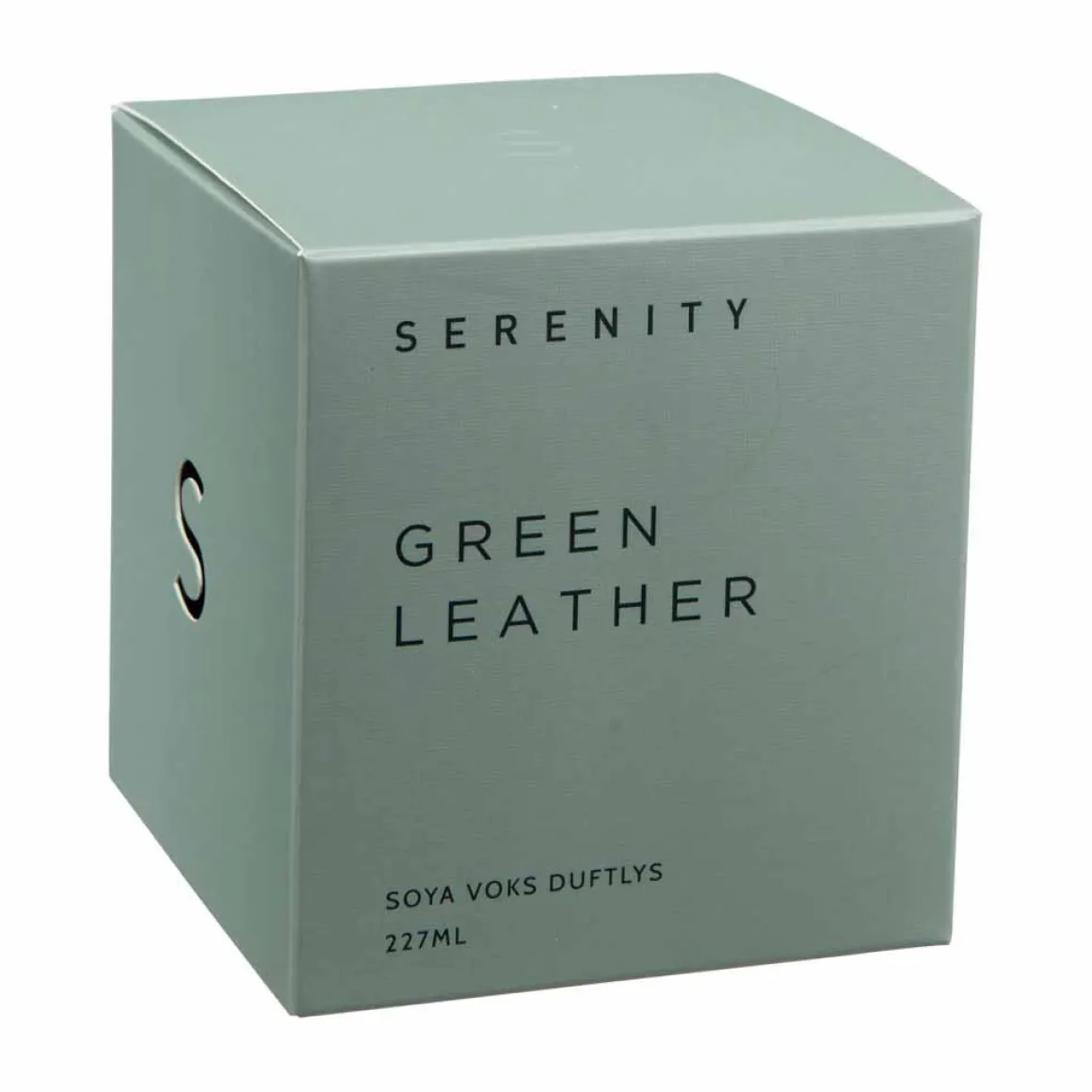 Duftlys Serenity Green leather