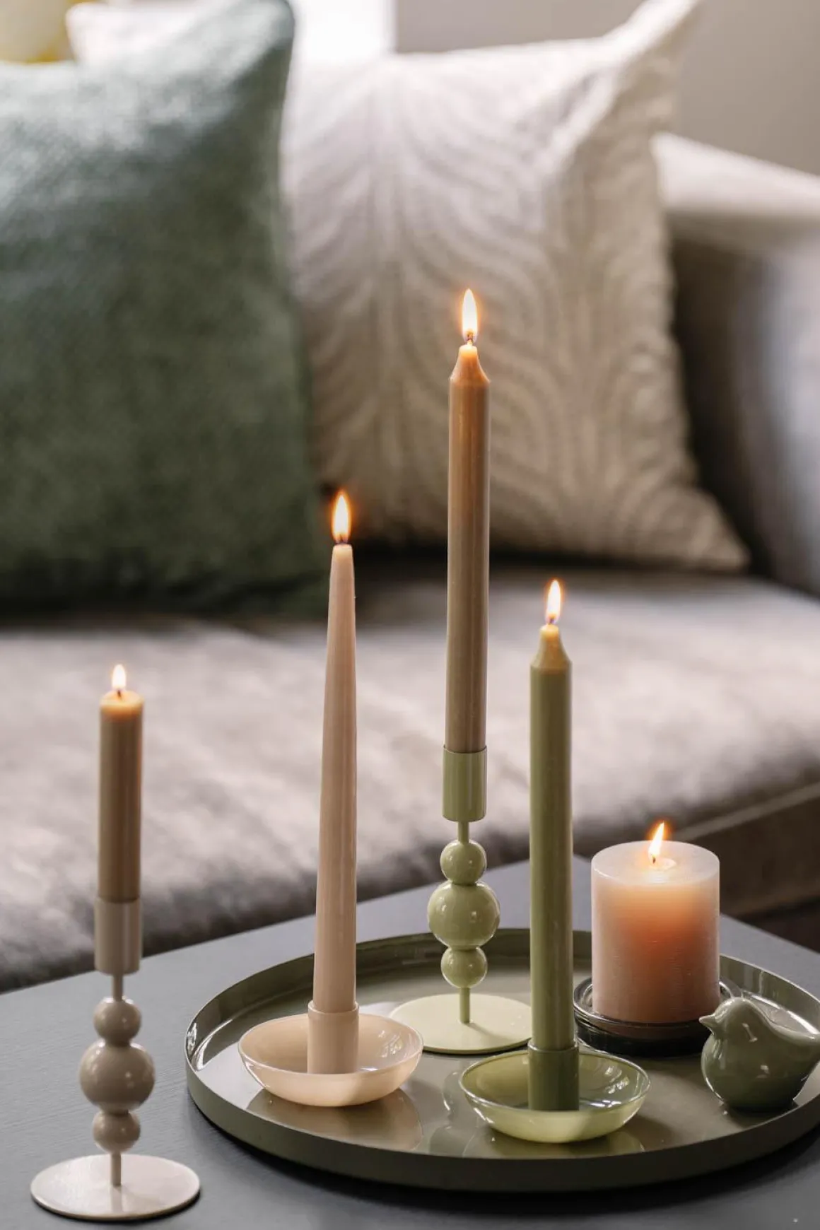 Fugl Lily 7 cm grønn