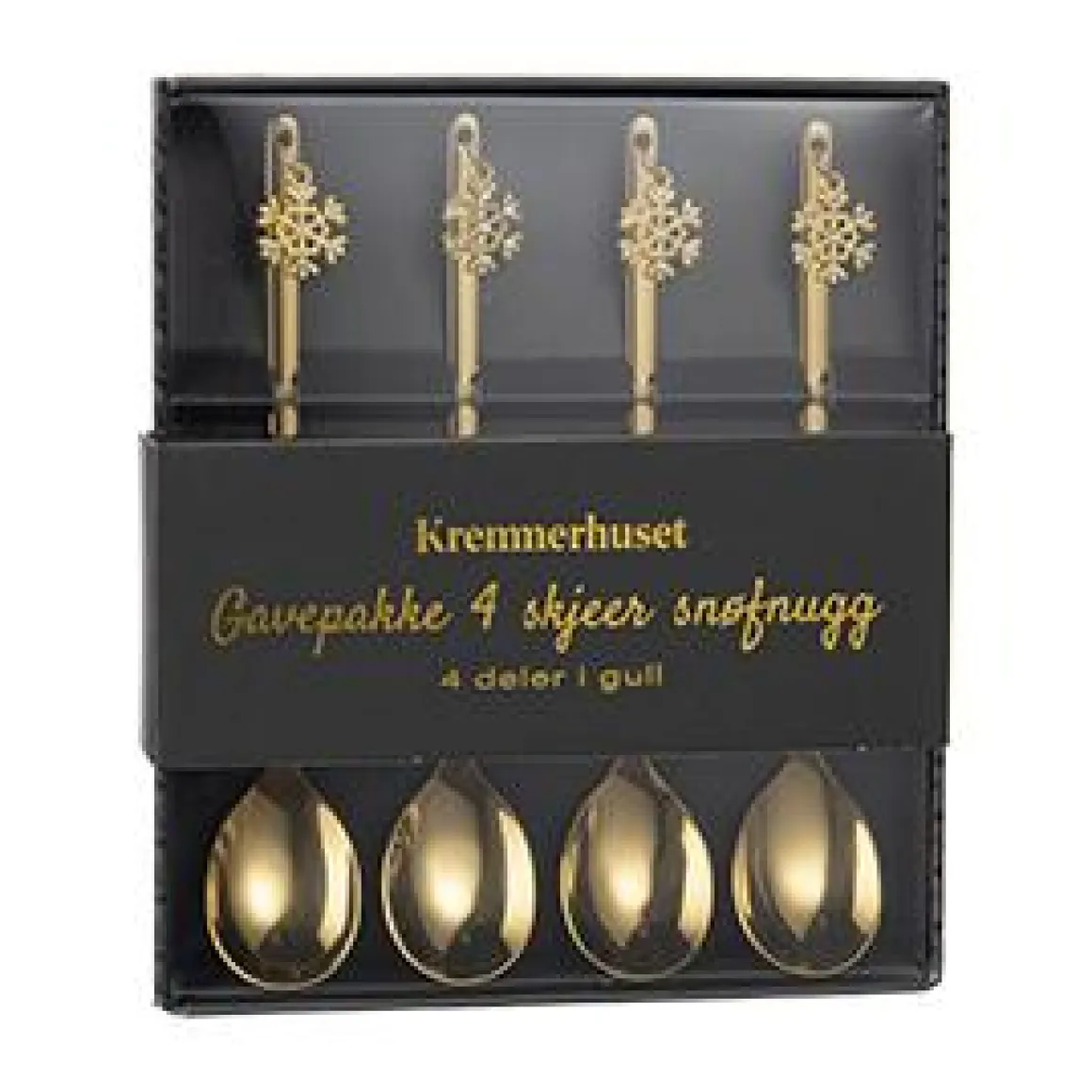Gavepakke 4 skjeer snøfnugg