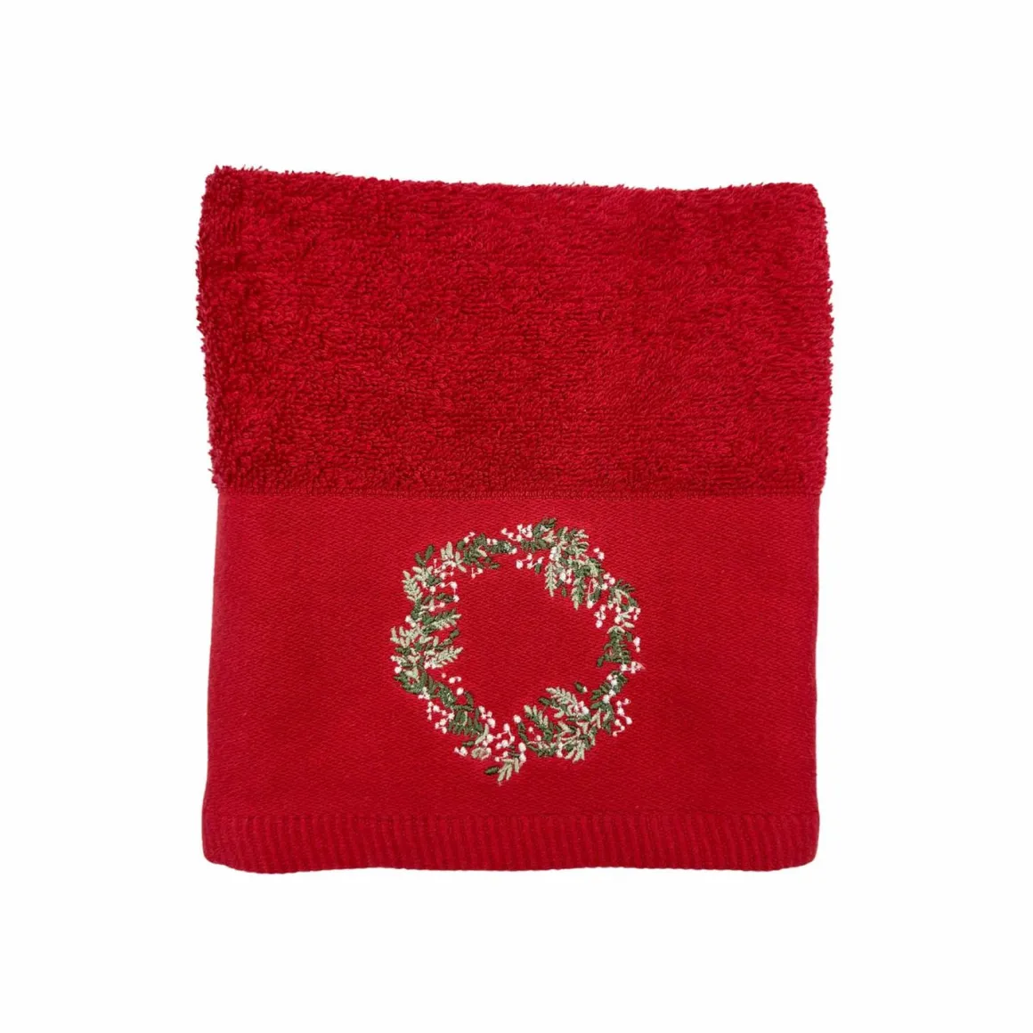 Gjestehåndkle krans rød