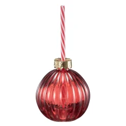 Glass julekule rød