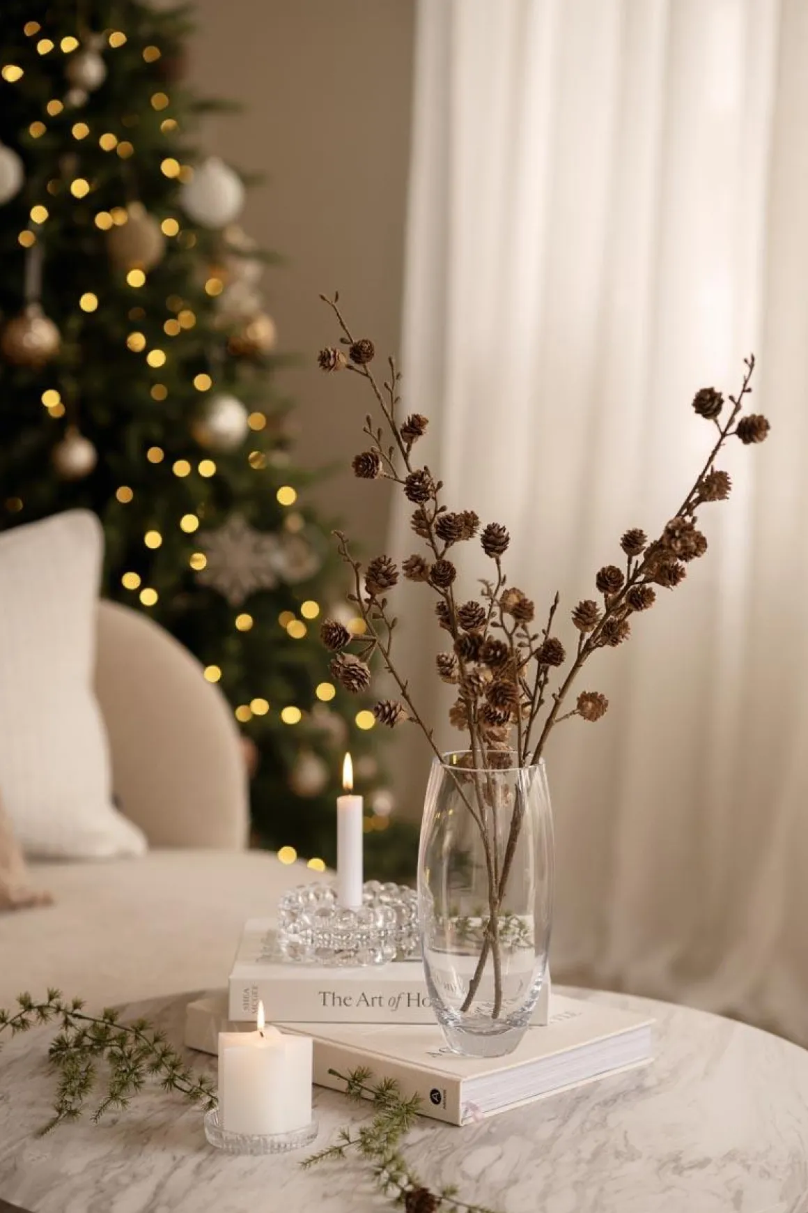 Gren med kongler 97 cm