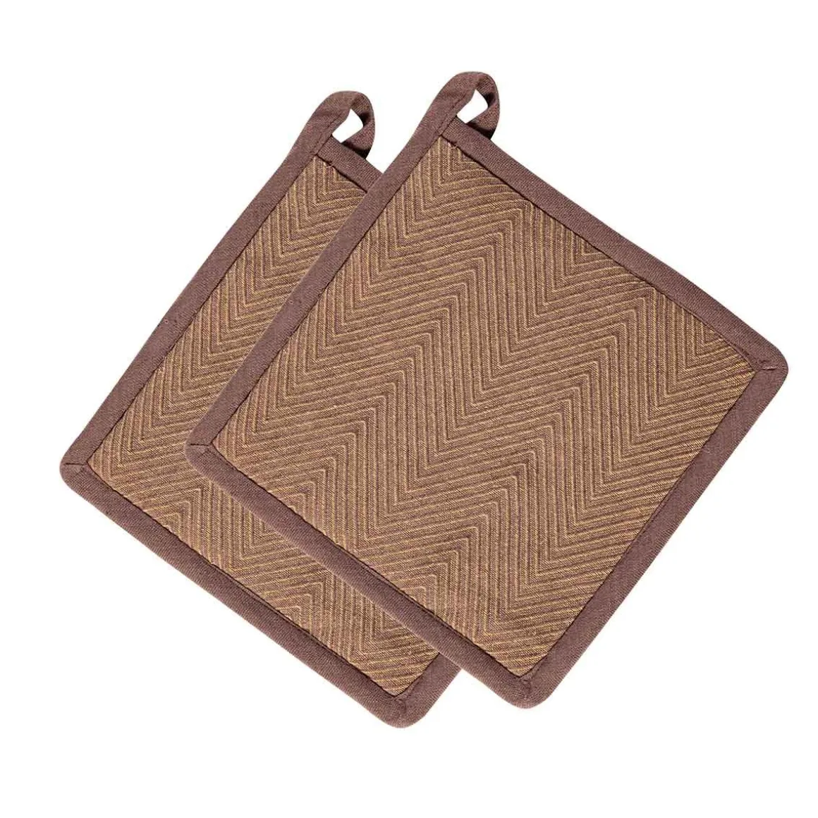 Gryteklut Herringbone 2 pk brun