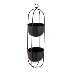 Hengepotte dobbel 58 cm sort