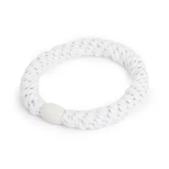 Hårstrikk hvit m/hvit perle