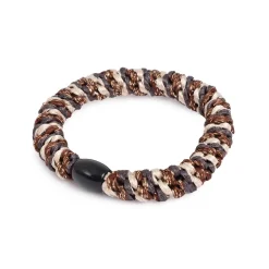 Hårstrikk Tuttifrutti sort/hvit/kobber