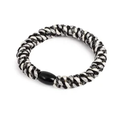 Hårstrikk Tuttifrutti sort/hvit/grå/perle