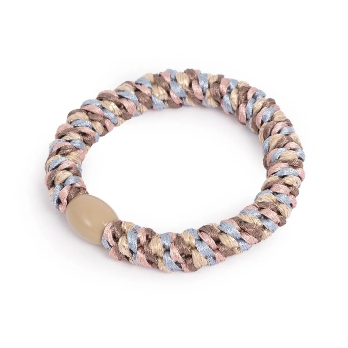 HårstrikkTuttifrutti grå/rosa/blå m/beige