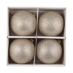 Julekule Glitter 4 pack Gull