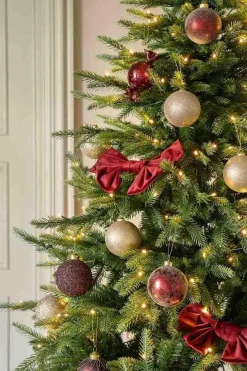 Julekule glitter perle burgunder