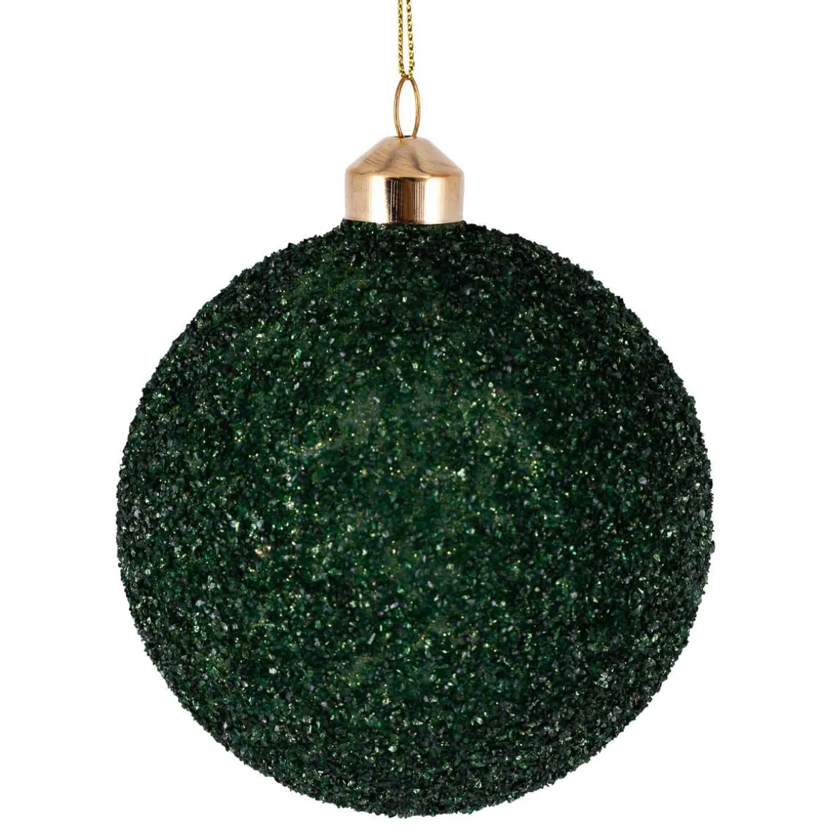 Julekule glitter perle 10cm grønn