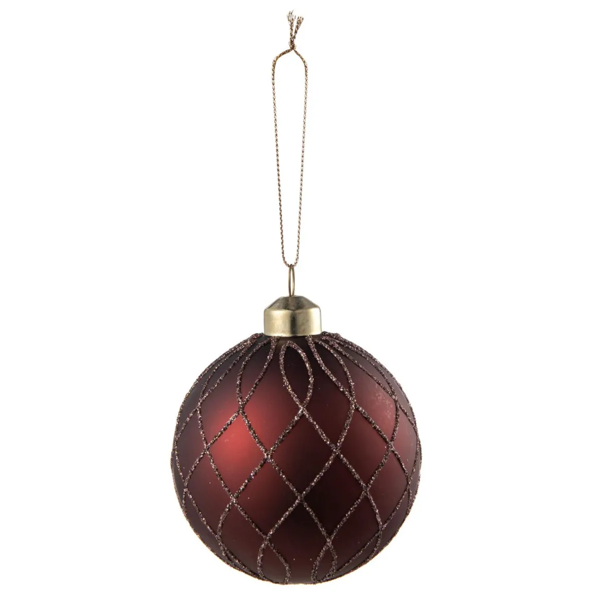 Julekule sparkle burgunder