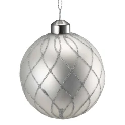 Julekule sparkle hvit