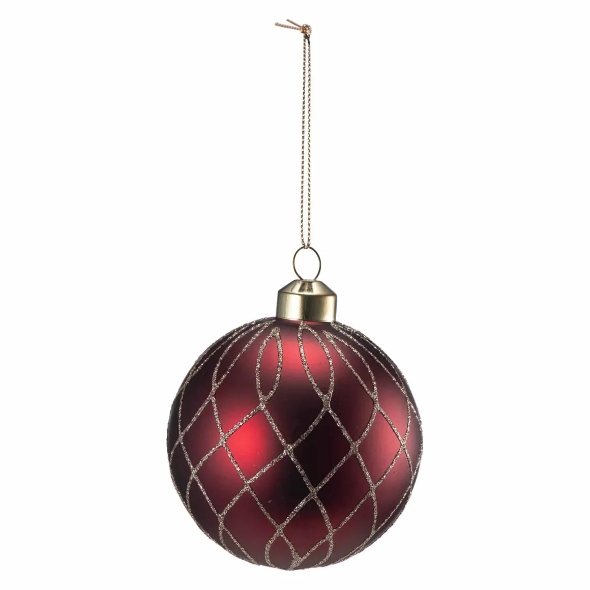 Julekule sparkle rød