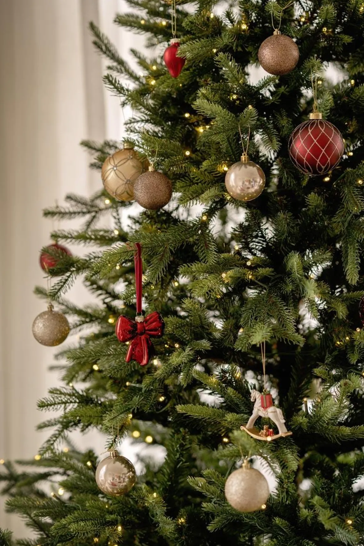 Julekule sparkle rød