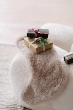 Julestrømpe Faux fur