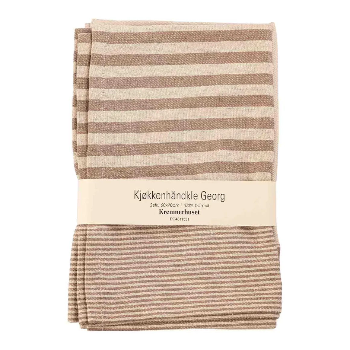 Kjøkkenhåndkle Georg 50x70 sett taupe