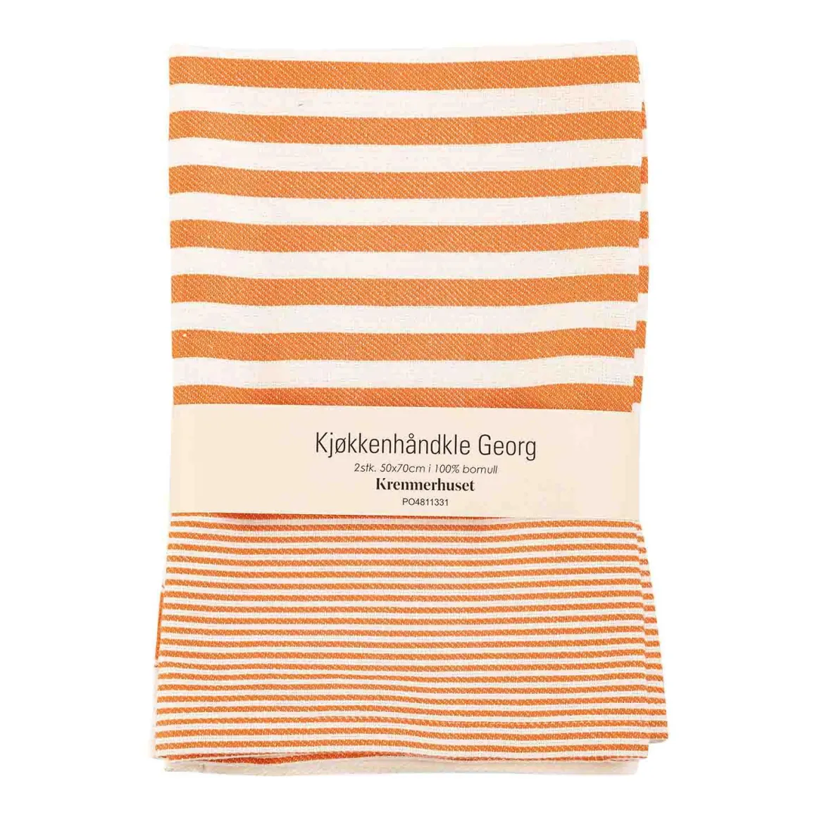 Kjøkkenhåndkle Georg 50x70 sett oransje