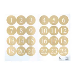 Klistremerker 1-24 Rund