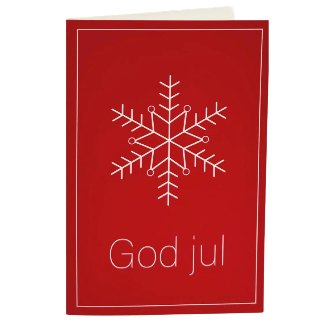 Kort God jul rød