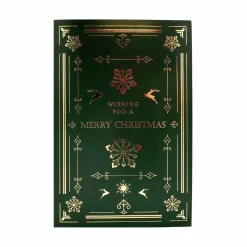 Kort Merry Christmas grønn