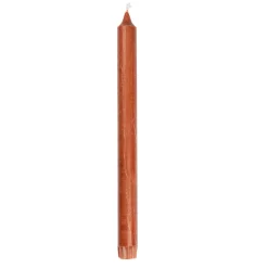Kronelys 100% stearin 27,5 cm rust brun