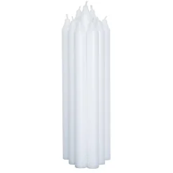 Kronelys 100% stearin 27,5cm hvit