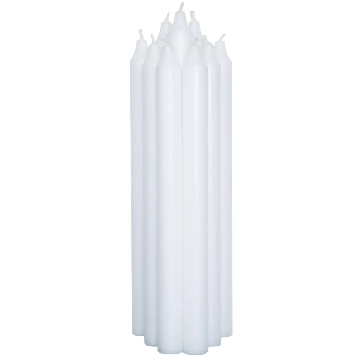 Kronelys 100% stearin 27,5cm hvit