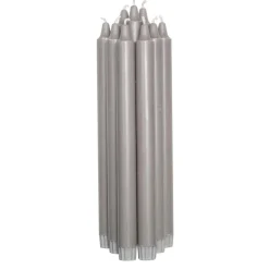 Kronelys 100% stearin 27,5cm sand