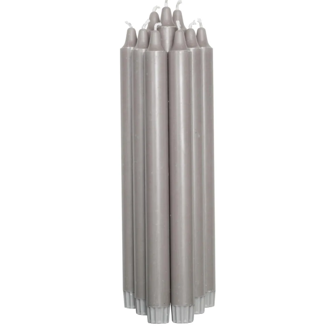 Kronelys 100% stearin 27,5cm sand