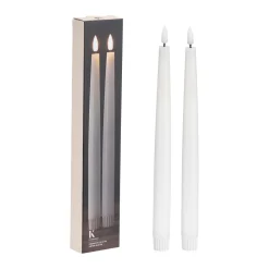 Kronelys LED 2 pk 26,5cm hvit