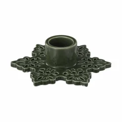 Kronelysestake Snøflak 2,7 cm grønn