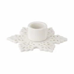 Kronelysestake Snøflak 2,7 cm hvit