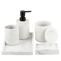 Krukke m/lokk Marmor