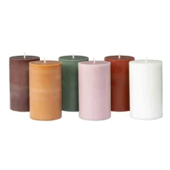 Kubbelys 100% stearin 10cm rust brun