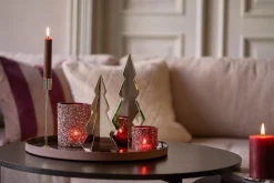 Kubbelys rustikk 14 cm julerød