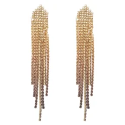 Lange øredobber, golden ombre, Gull