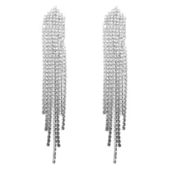 Lange øredobber, silver ombre, Sølv