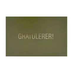 Liggende kort Gratulerer!