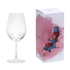 Lykketegning - Det handler om å nyte øyeblikket, rødvinsglass 62 cl